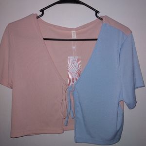 Pink and blue shirt